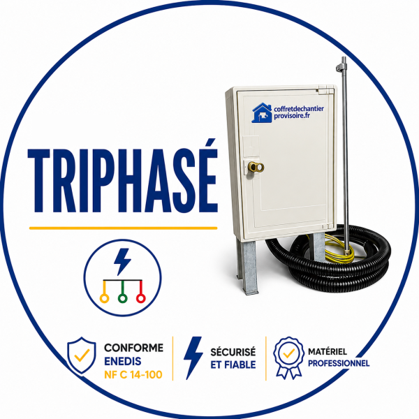 Pack complet Coffret de chantier triphasé